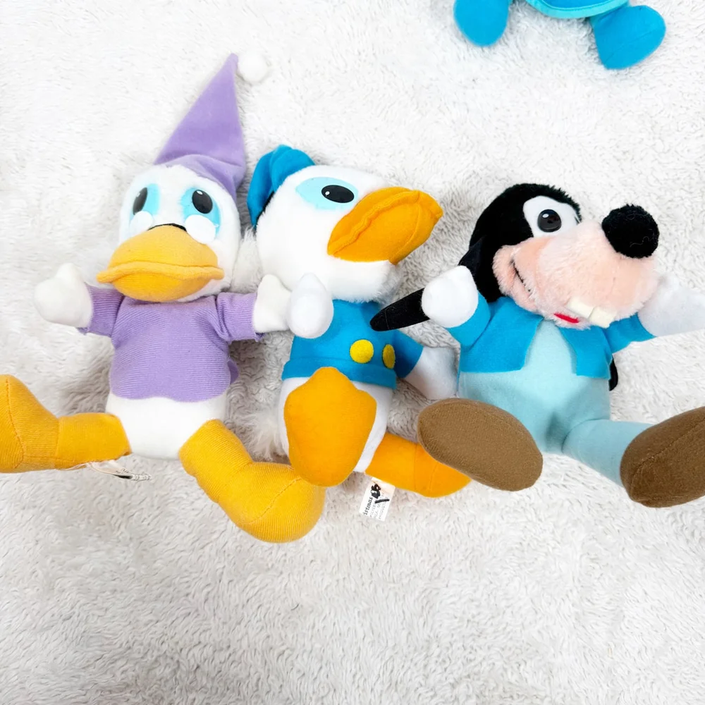 Vintage Disney Mickey's Christmas Carol Lot Of 6 Plush Stuffed Animal Scrooge